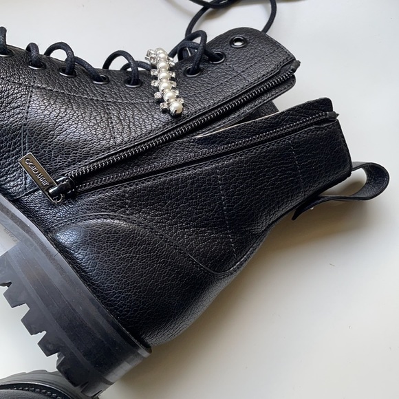 Jimmy Choo
Cruz Flat Crystal/Pearl Detail Boot - Picture 14 of 16